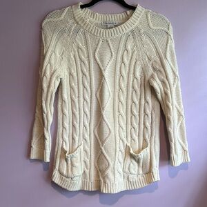 Cream color Liz Claiborne sweater size small